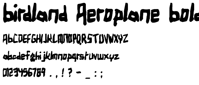 Birdland Aeroplane Bold font